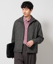 KHJLD26149 a.v.v MEN(アー・ヴェ・ヴェ) ＼WEB限定予約／ツイードスタンドカラージップブルゾン ダークグレー