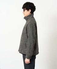KHJLD26149 a.v.v MEN(アー・ヴェ・ヴェ) ＼WEB限定予約／ツイードスタンドカラージップカーディガン ダークグレー
