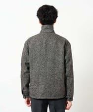 KHJLD26149 a.v.v MEN(アー・ヴェ・ヴェ) ＼WEB限定予約／ツイードスタンドカラージップカーディガン ダークグレー