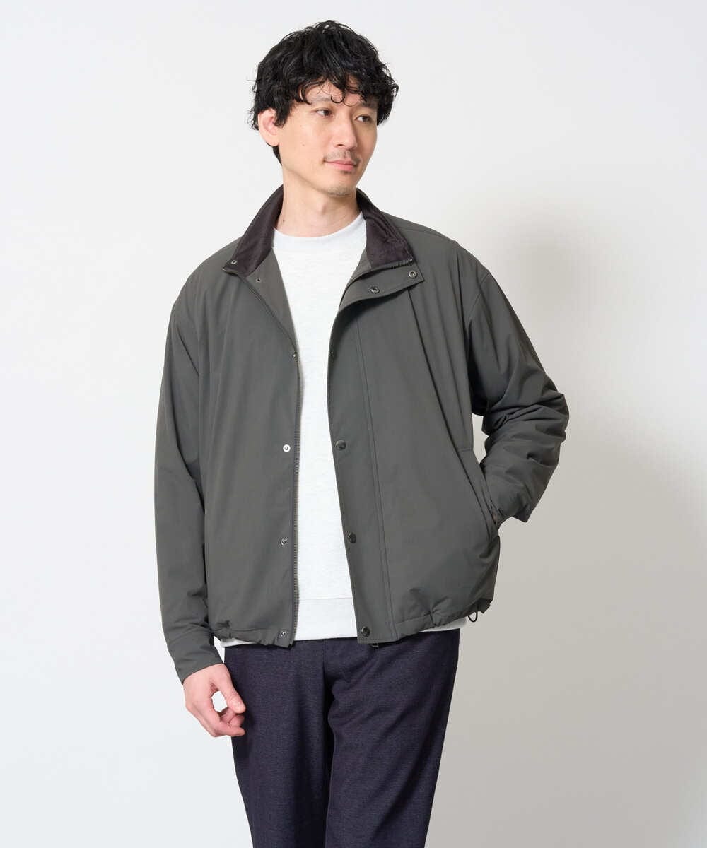 KHJLD29149 a.v.v MEN(アー・ヴェ・ヴェ) ウラメッシュナイロンストレッチスタンドブルゾン カーキ
