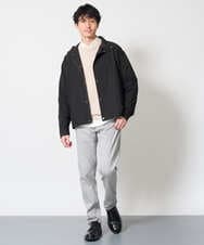 KHJLD29149 a.v.v MEN(アー・ヴェ・ヴェ) ウラメッシュナイロンストレッチスタンドブルゾン カーキ