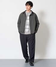 KHJLD29149 a.v.v MEN(アー・ヴェ・ヴェ) ウラメッシュナイロンストレッチスタンドブルゾン カーキ