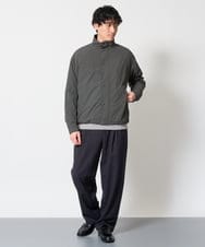 KHJLD29149 a.v.v MEN(アー・ヴェ・ヴェ) ウラメッシュナイロンストレッチスタンドブルゾン カーキ