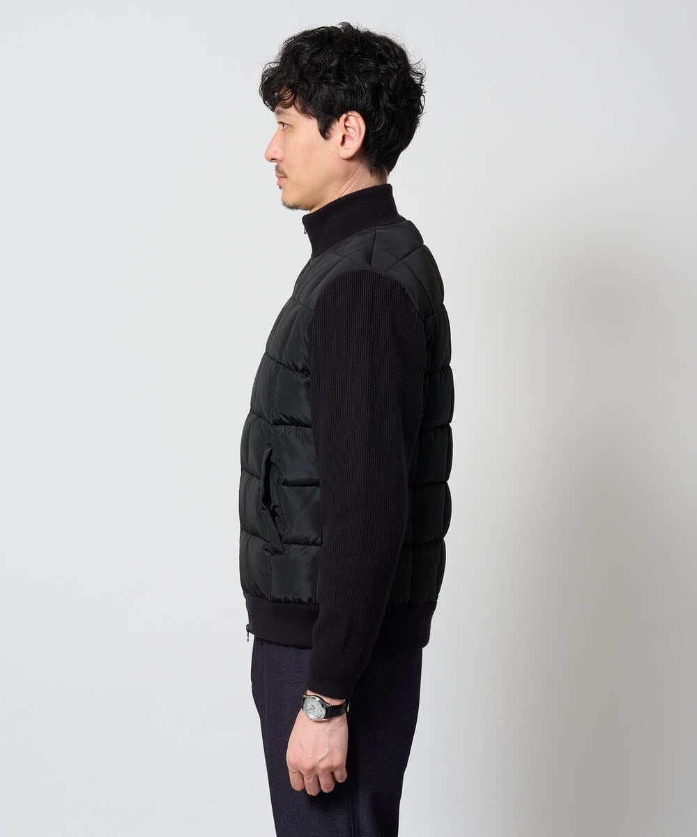 KHJLD31189 a.v.v MEN(アー・ヴェ・ヴェ) ドッキングデザインブルゾン ブラック