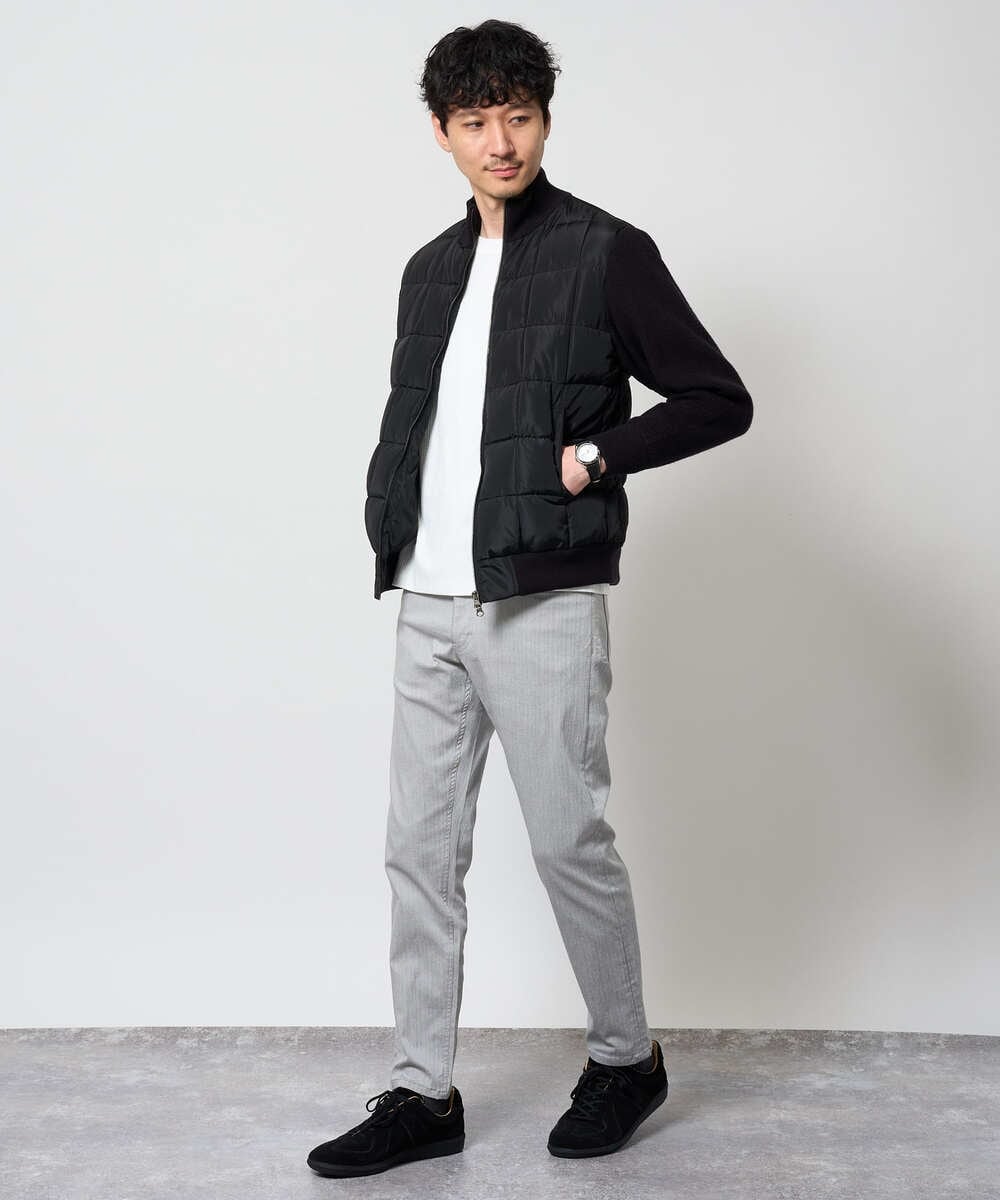 KHJLD31189 a.v.v MEN(アー・ヴェ・ヴェ) ドッキングデザインブルゾン ブラック