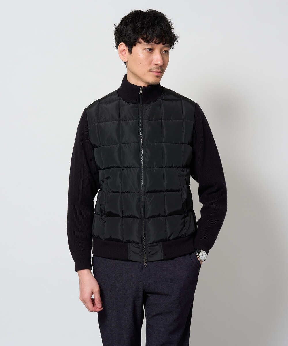 KHJLD31189 a.v.v MEN(アー・ヴェ・ヴェ) ドッキングデザインブルゾン ブラック
