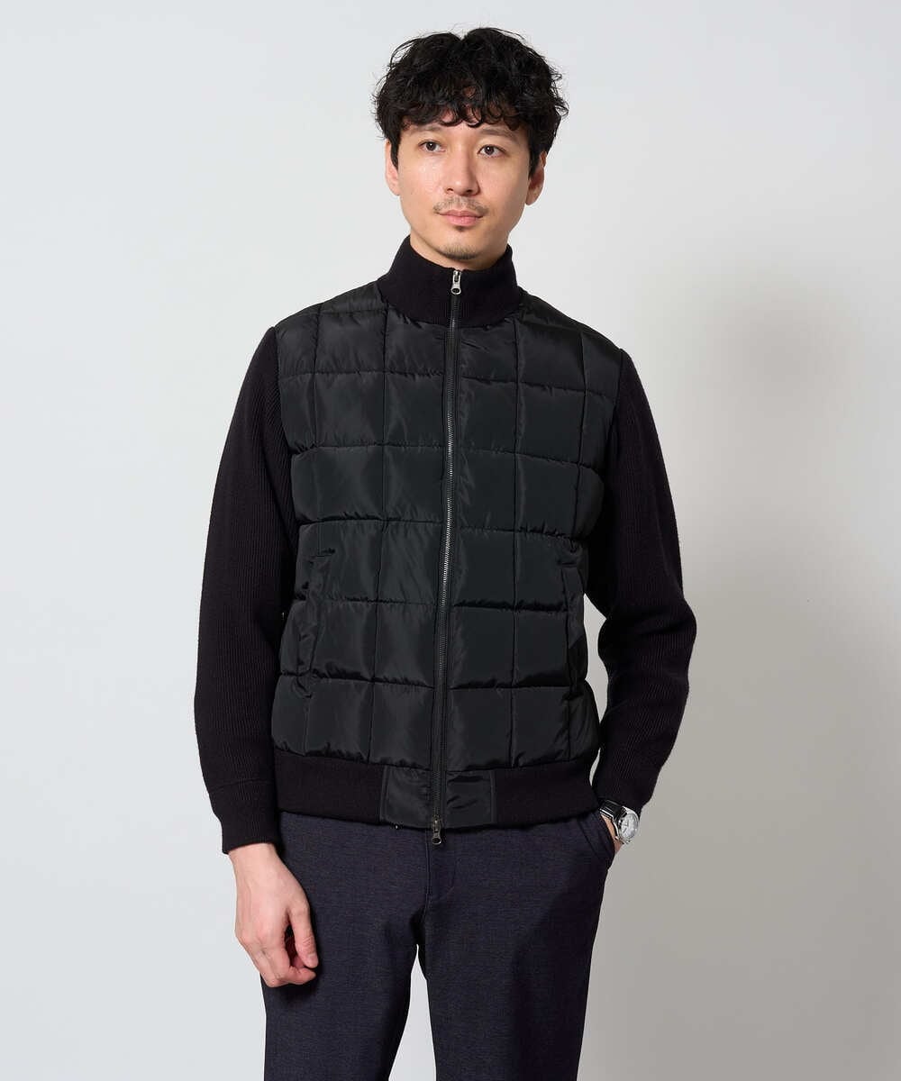 KHJLD31189 a.v.v MEN(アー・ヴェ・ヴェ) ドッキングデザインブルゾン ブラック