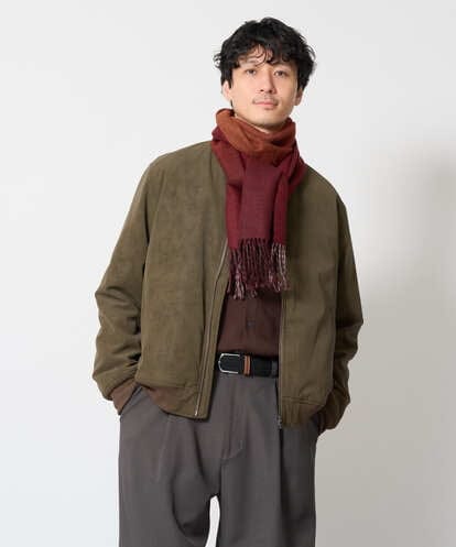 KHJLD32139 a.v.v MEN フェイクスエード中綿リブルゾン