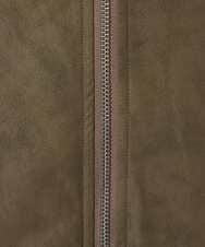 KHJLD32139 a.v.v MEN(アー・ヴェ・ヴェ) フェイクスエード中綿リブルゾン カーキ