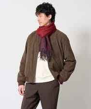 KHJLD32139 a.v.v MEN(アー・ヴェ・ヴェ) フェイクスエード中綿リブルゾン カーキ