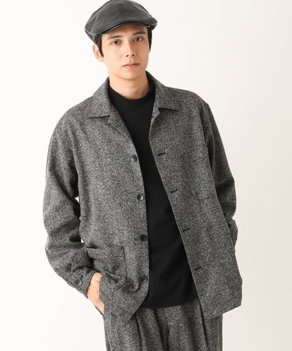 KHJLS25109 a.v.v MEN 【洗濯機で洗える】メランジワイドシルエットカバーオール