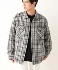 KHJLS27079 a.v.v MEN(アー・ヴェ・ヴェ) 【洗濯機で洗える】ツイードＣＰＯジャケット グレー