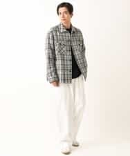KHJLS27079 a.v.v MEN(アー・ヴェ・ヴェ) 【洗濯機で洗える】ツイードＣＰＯジャケット グレー