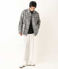 KHJLS27079 a.v.v MEN(アー・ヴェ・ヴェ) 【洗濯機で洗える】ツイードＣＰＯジャケット グレー
