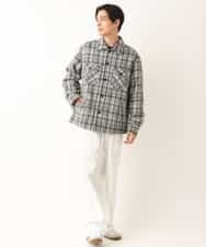 KHJLS27079 a.v.v MEN(アー・ヴェ・ヴェ) 【洗濯機で洗える】ツイードＣＰＯジャケット グレー