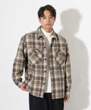 KHJLS27079 a.v.v MEN(アー・ヴェ・ヴェ) 【洗濯機で洗える】ツイードＣＰＯジャケット グレー