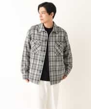 KHJLS27079 a.v.v MEN(アー・ヴェ・ヴェ) 【洗濯機で洗える】ツイードＣＰＯジャケット グレー