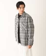 KHJLS27079 a.v.v MEN(アー・ヴェ・ヴェ) 【洗濯機で洗える】ツイードＣＰＯジャケット グレー