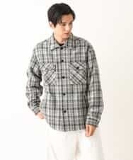 KHJLS27079 a.v.v MEN(アー・ヴェ・ヴェ) 【洗濯機で洗える】ツイードＣＰＯジャケット グレー
