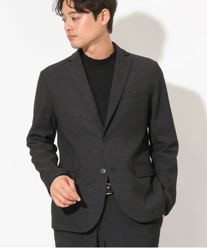 KHJLS30119 a.v.v MEN 【通勤/洗濯機で洗える】裏起毛デニムライクシェイプジャケット(SET UP可）