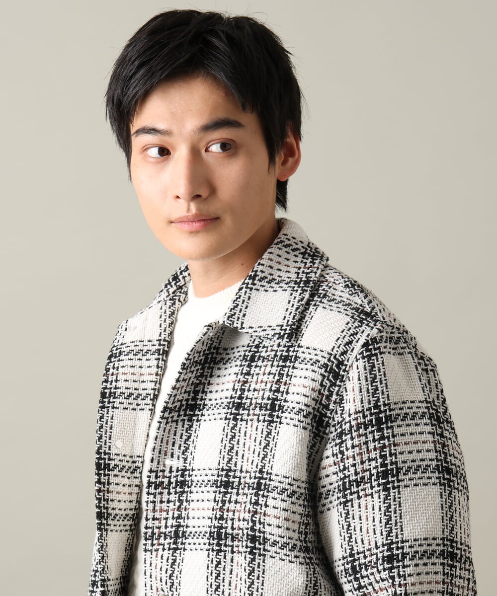 洗濯機で洗える】ツイードチェックショートブルゾン(その他のコート・ブルゾン) | a.v.v MEN(アー・ヴェ・ヴェ)｜イトキンオンラインストア