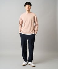 KHKAD51049 a.v.v MEN(アー・ヴェ・ヴェ) 【イージーケア/洗濯機で洗える】畔裏起毛フェイクレイヤードカットソー ピンク