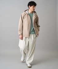 KHKAD51049 a.v.v MEN(アー・ヴェ・ヴェ) 【イージーケア/洗濯機で洗える】畔裏起毛フェイクレイヤードカットソー グリーン