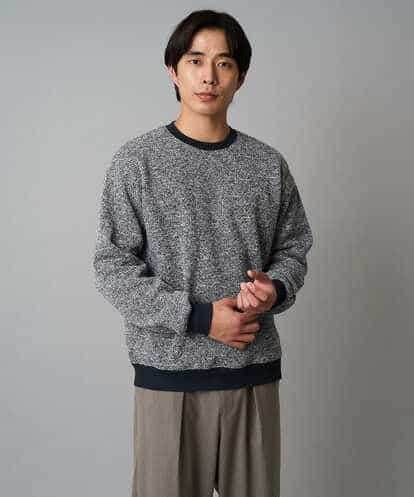 KHKAD52064 a.v.v MEN 【洗濯機で洗える】ツイードライクフリースプルオーバー