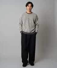 KHKAD52064 a.v.v MEN(アー・ヴェ・ヴェ) 【洗濯機で洗える】ツイードライクフリースプルオーバー グレー