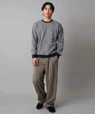 KHKAD52064 a.v.v MEN(アー・ヴェ・ヴェ) 【洗濯機で洗える】ツイードライクフリースプルオーバー グレー