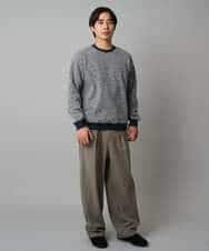 KHKAD52064 a.v.v MEN(アー・ヴェ・ヴェ) 【洗濯機で洗える】ツイードライクフリースプルオーバー グレー