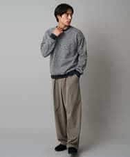 KHKAD52064 a.v.v MEN(アー・ヴェ・ヴェ) 【洗濯機で洗える】ツイードライクフリースプルオーバー グレー