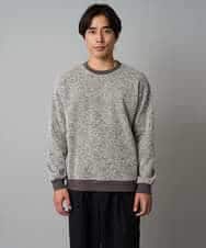 KHKAD52064 a.v.v MEN(アー・ヴェ・ヴェ) 【洗濯機で洗える】ツイードライクフリースプルオーバー グレー