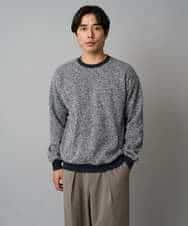 KHKAD52064 a.v.v MEN(アー・ヴェ・ヴェ) 【洗濯機で洗える】ツイードライクフリースプルオーバー グレー