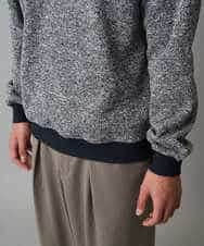 KHKAD52064 a.v.v MEN(アー・ヴェ・ヴェ) 【洗濯機で洗える】ツイードライクフリースプルオーバー グレー