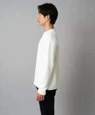 KHKAD62049 a.v.v MEN(アー・ヴェ・ヴェ) 【洗濯機で洗える】モール幾何ジャカードクルーネックプルオーバー ライトグレー