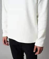 KHKAD62049 a.v.v MEN(アー・ヴェ・ヴェ) 【洗濯機で洗える】モール幾何ジャカードクルーネックプルオーバー ライトグレー