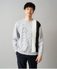 KHKAD64054 a.v.v MEN(アー・ヴェ・ヴェ) 【イージーケア/洗濯機で洗える】フクレジャカード縦切替プルオーバー ライトグレー