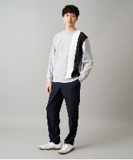 KHKAD64054 a.v.v MEN(アー・ヴェ・ヴェ) 【イージーケア/洗濯機で洗える】フクレジャカード縦切替プルオーバー ライトグレー