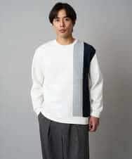 KHKAD64054 a.v.v MEN(アー・ヴェ・ヴェ) 【イージーケア/洗濯機で洗える】フクレジャカード縦切替プルオーバー ホワイト