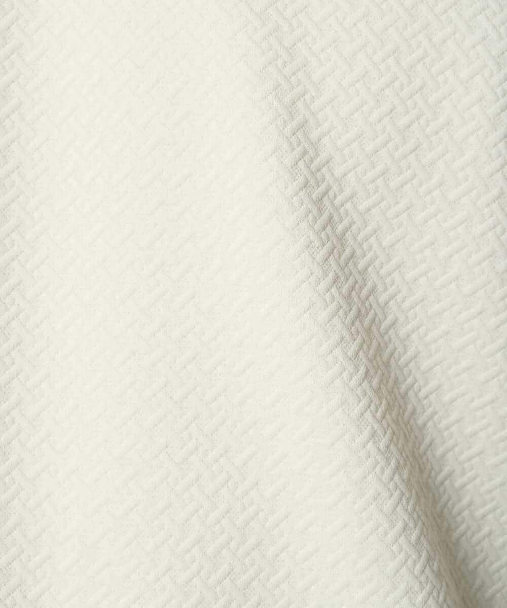 KHKAD79049 a.v.v MEN(アー・ヴェ・ヴェ) 【イージーケア/毛玉になりにくい】バスケットジャカードクルーネックスマートTシャツ【洗濯機で洗える】<ON/OFF SERIES> ダークグレー