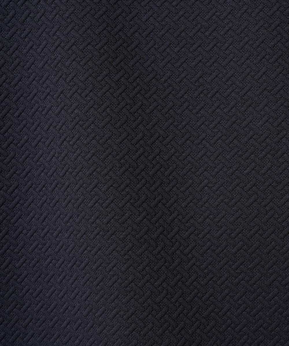 KHKAD79049 a.v.v MEN(アー・ヴェ・ヴェ) 【イージーケア/毛玉になりにくい】バスケットジャカードクルーネックスマートTシャツ【洗濯機で洗える】<ON/OFF SERIES> ダークグレー