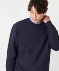 KHKEA03049 a.v.v MEN(アー・ヴェ・ヴェ) 【毛玉になりにくい】なめらかダンボール クルーネックスウェット ネイビー
