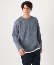 KHKEA04044 a.v.v MEN(アー・ヴェ・ヴェ) 【イージーケア/毛玉になりにくい】ツイルシャンブレーフェイクレイヤードカットソー ライトグリーン