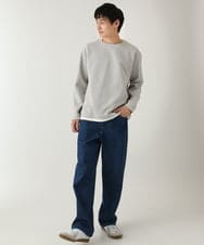 KHKEA04044 a.v.v MEN(アー・ヴェ・ヴェ) 【イージーケア/毛玉になりにくい】ツイルシャンブレーフェイクレイヤードカットソー ライトグリーン