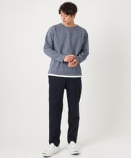 KHKEA04044 a.v.v MEN(アー・ヴェ・ヴェ) 【イージーケア/毛玉になりにくい】ツイルシャンブレーフェイクレイヤードカットソー ライトグリーン