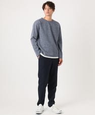 KHKEA04044 a.v.v MEN(アー・ヴェ・ヴェ) 【イージーケア/毛玉になりにくい】ツイルシャンブレーフェイクレイヤードカットソー ライトグリーン