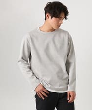 KHKEA04044 a.v.v MEN(アー・ヴェ・ヴェ) 【イージーケア/毛玉になりにくい】ツイルシャンブレーフェイクレイヤードカットソー ライトグレー