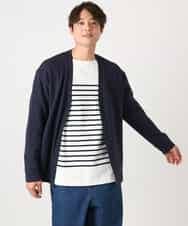 KHKEA06049 a.v.v MEN(アー・ヴェ・ヴェ) 【大人ボーダー】パネルボーダーカットソー ネイビー