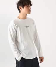 KHKEA07034 a.v.v MEN(アー・ヴェ・ヴェ) 【コットン100％】ミニロゴプリントロングTシャツ ホワイト